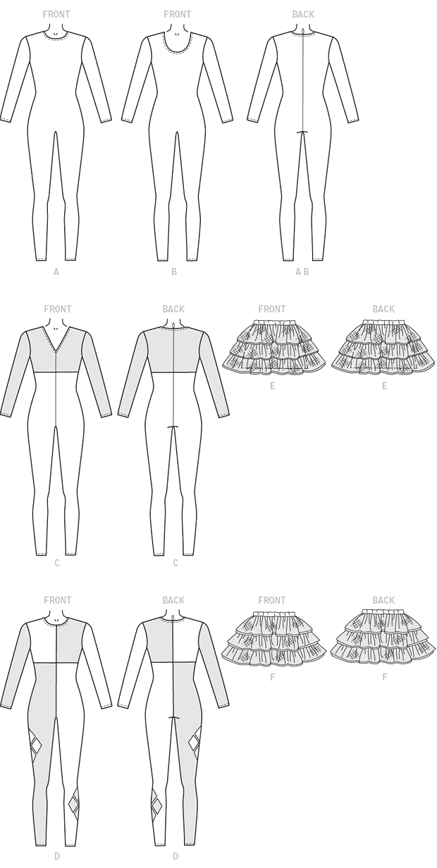 Symønster McCall´s 7269 - Buksedragt Nederdel Kostume - Dame - Karneval | Billede 4