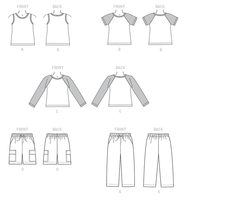 Symønster McCall´s 7379 - Top Bukser Shorts - Dreng | Billede 8