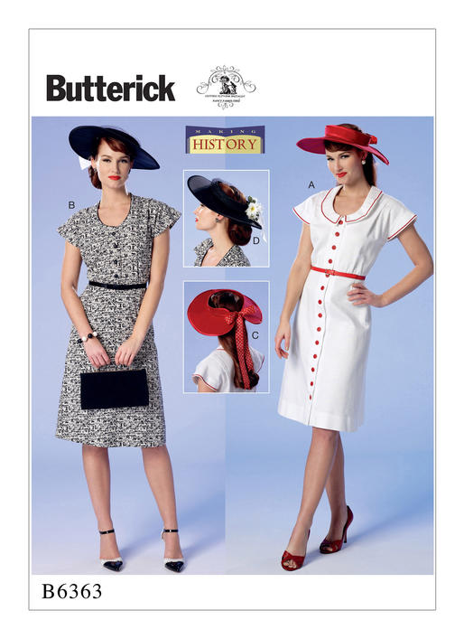 Symønster Butterick 6363 - Historisk kostume - Dame | Billede 19