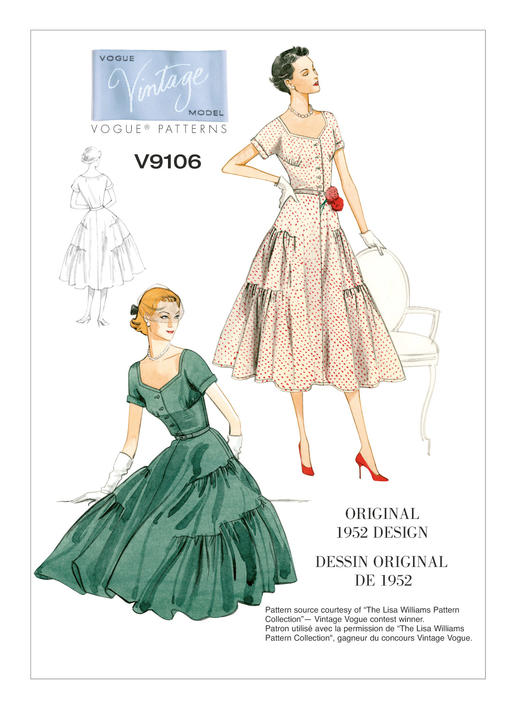 Symønster Vogue Patterns 9106 - Kjole - Dame | Billede 9