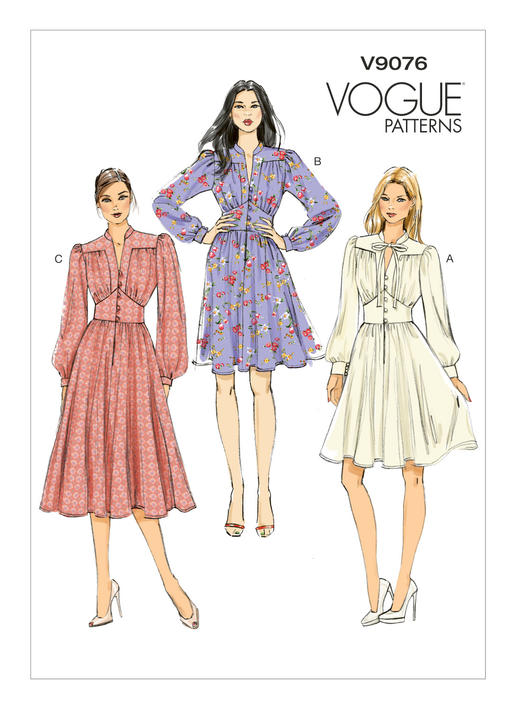 Symønster Vogue Patterns 9076 - Kjole - Dame | Billede 4