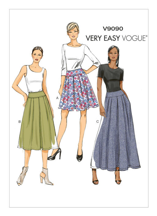 Symønster Vogue Patterns 9090 - Nederdel - Dame | Billede 4