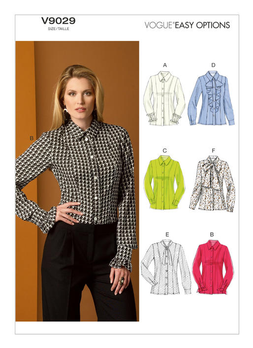 Symønster Vogue Patterns 9029 - Bluse Skjorte - Dame | Billede 14