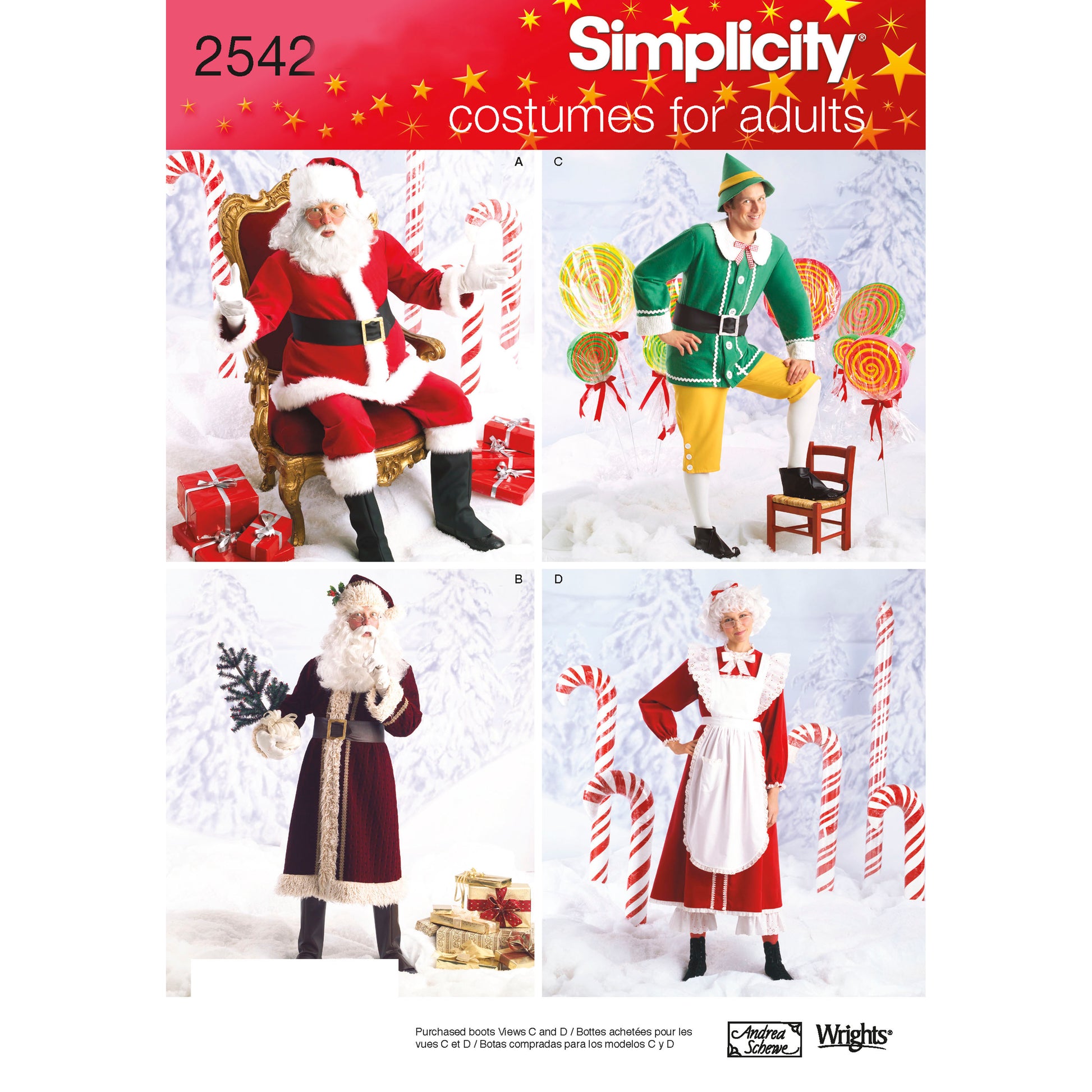 Symønster Simplicity 2542 - Kostume - Dame - Jul Karneval | Billede 6