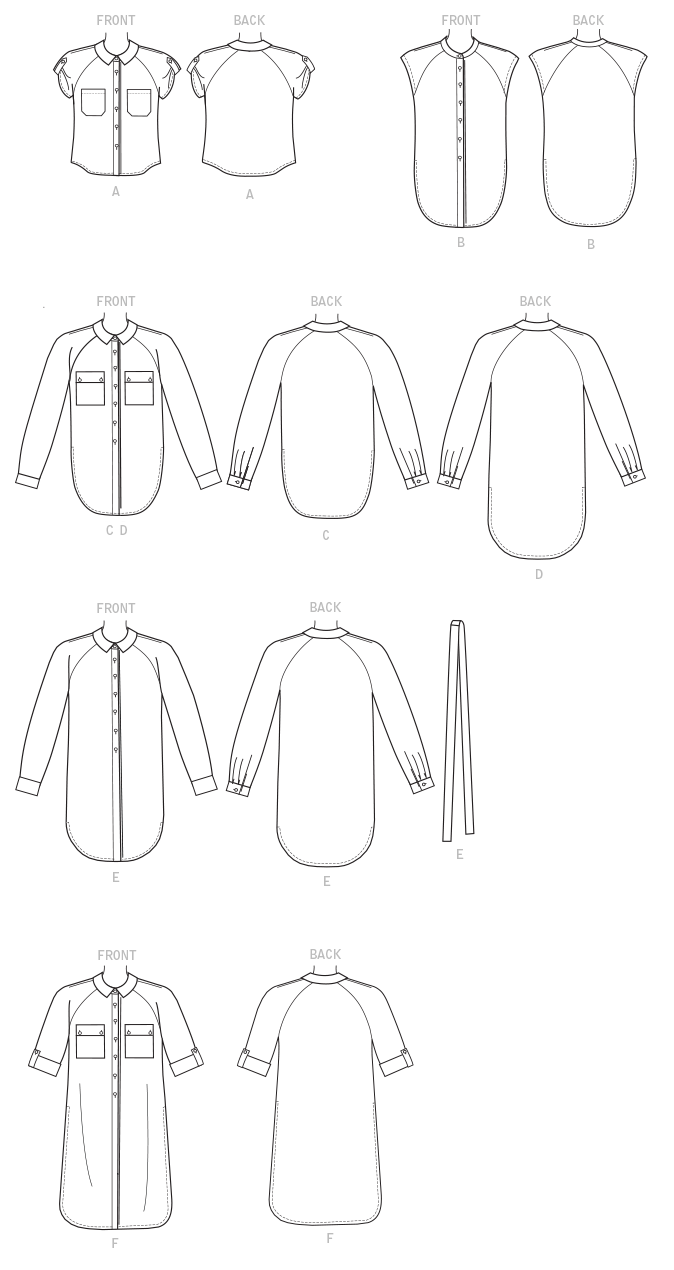 Symønster McCall´s 7472 - Tunika Skjorte - Dame | Billede 11