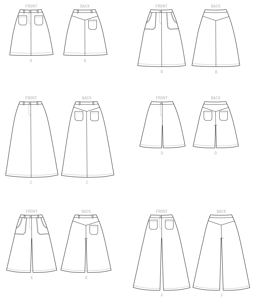 Symønster McCall´s 7475 - Nederdel Shorts Bukser - Dame | Billede 10