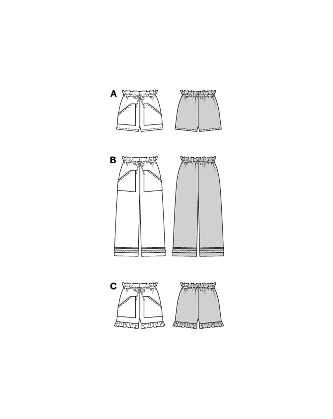 Symønster Burda 5808 - Bukser Shorts - Dame | Billede 5