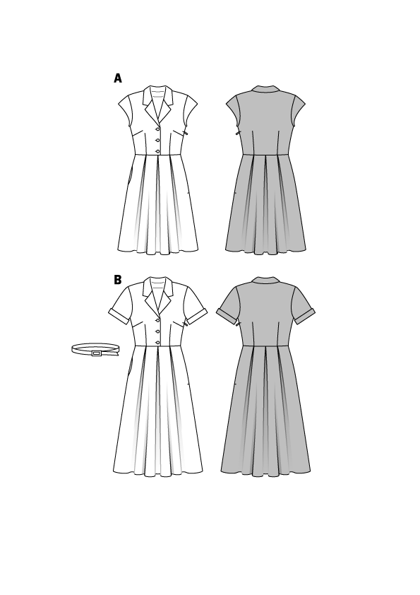 Symønster Burda 6520 - Kjole Bluse Nederdel Skjorte - Dame | Billede 4