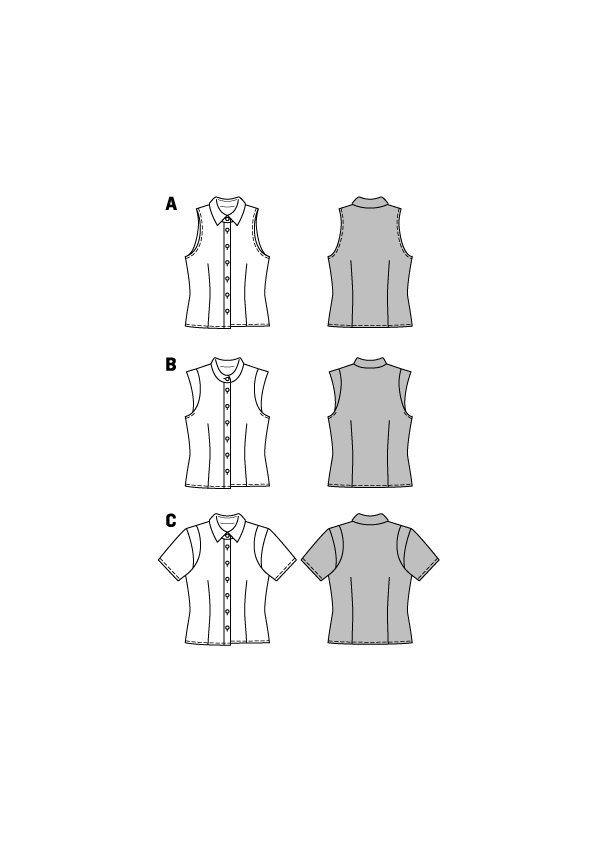 Symønster Burda 6527 - Bluse Skjorte - Dame | Billede 6