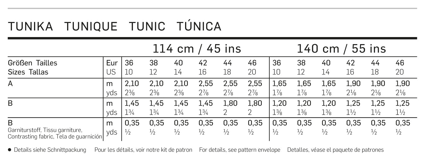 Symønster Burda 6633 - Top Tunika - Dame | Billede 4