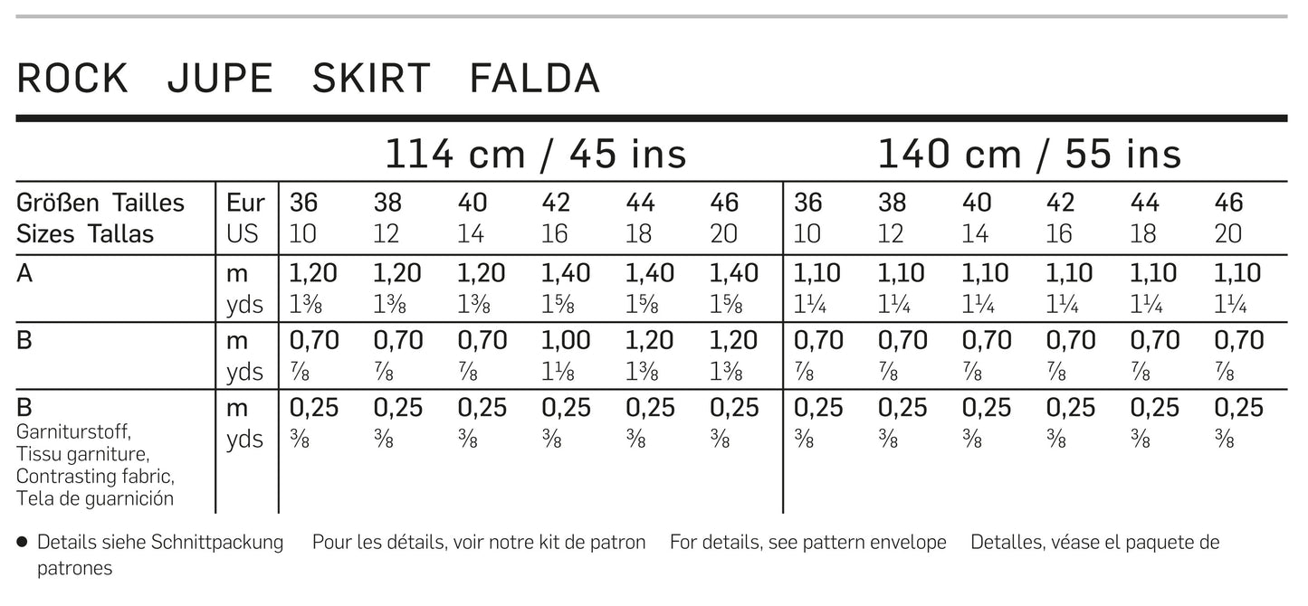 Symønster PDF symønster - Burda 6734 - Nederdel - Dame | Billede 4