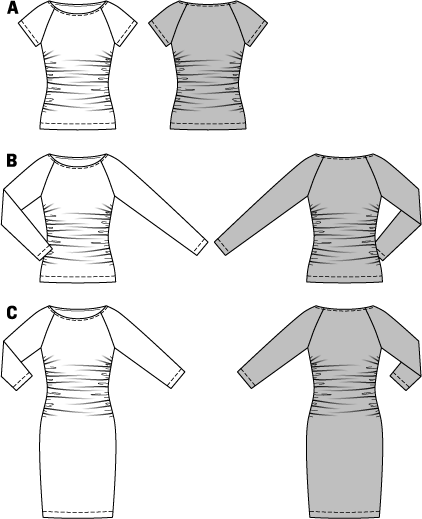 Symønster Burda 6910 - Kjole Top Skjorte - Dame | Billede 4
