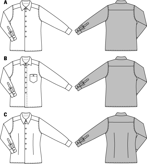 Symønster Burda 7045 - Skjorte - Herre | Billede 5