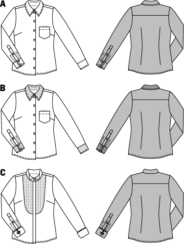 Symønster Burda 7136 - Bluse Skjorte - Dame | Billede 4