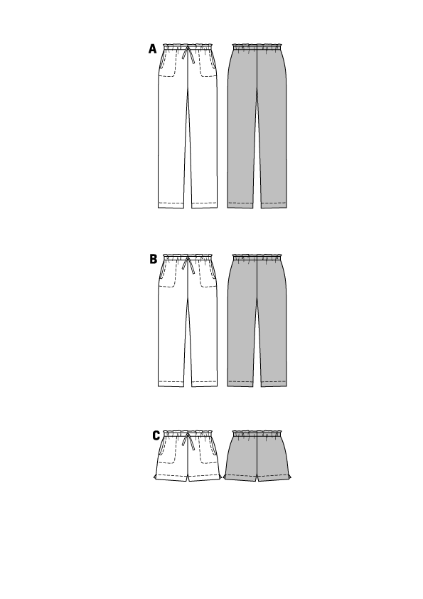 Symønster PDF symønster - Burda 7966 - Bukser Shorts - Casual | Billede 2