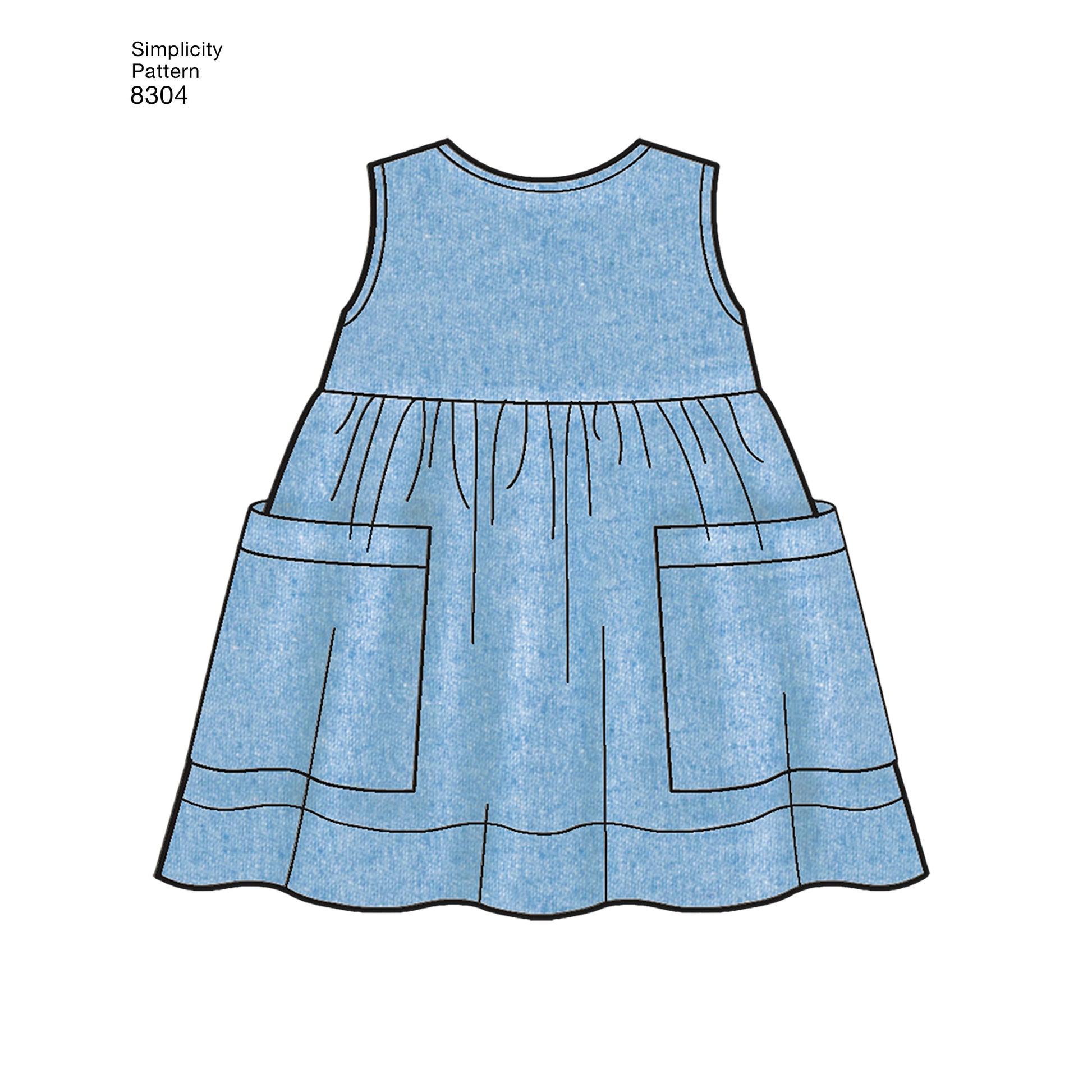 Symønster Simplicity 8304 - Kjole Top - Baby - Idræt | Billede 2