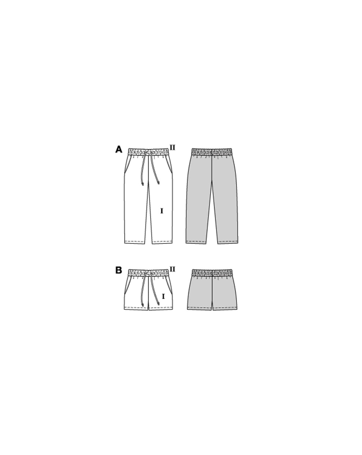 Symønster Burda 9228 - Bukser Shorts - Pige Dreng | Billede 4