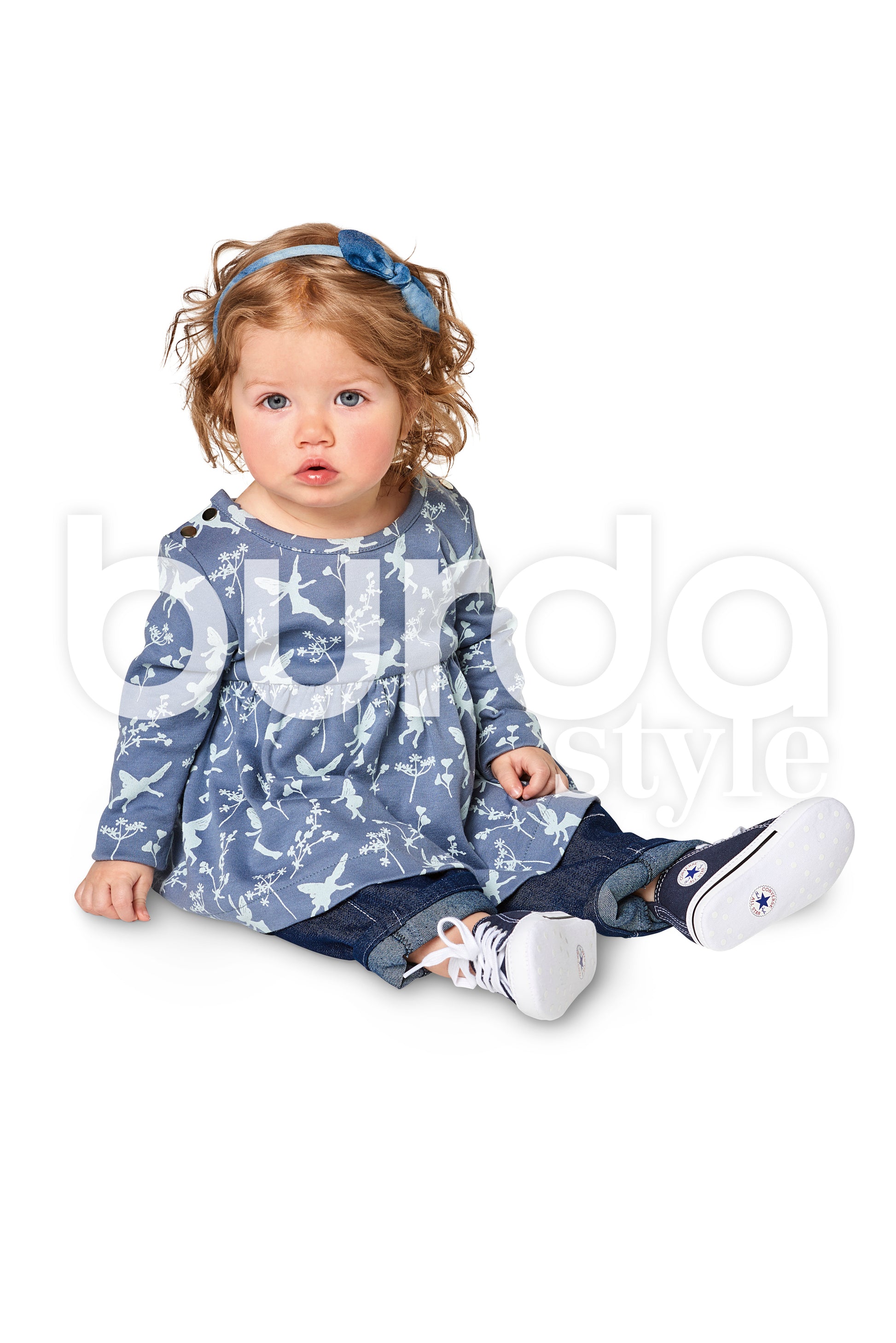 Symønster Burda 9347 - Buksedragt Kjole - Baby | Billede 2