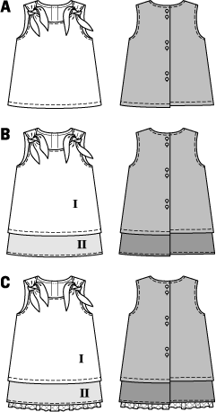 Symønster PDF symønster - Burda 9416 - Kjole Skjorte - Pige | Billede 5