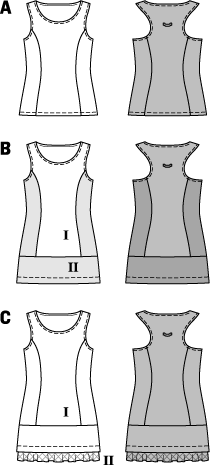 Symønster PDF symønster - Burda 9418 - Kjole Top Skjorte Shorts - Pige | Billede 5