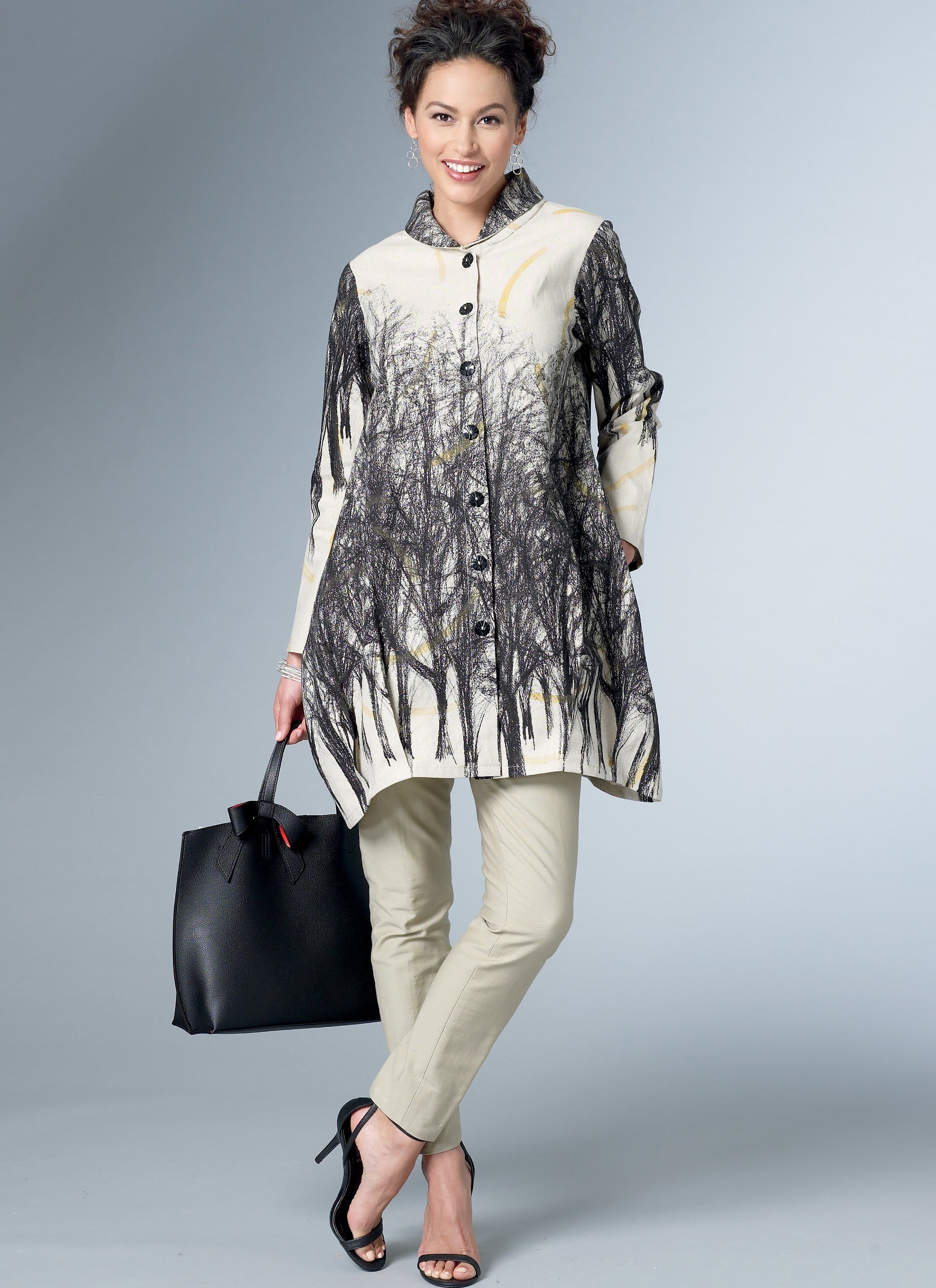 Symønster Butterick 6491 - Skjorte Frakke - Dame | Design: Katherine Tilton | Billede 3