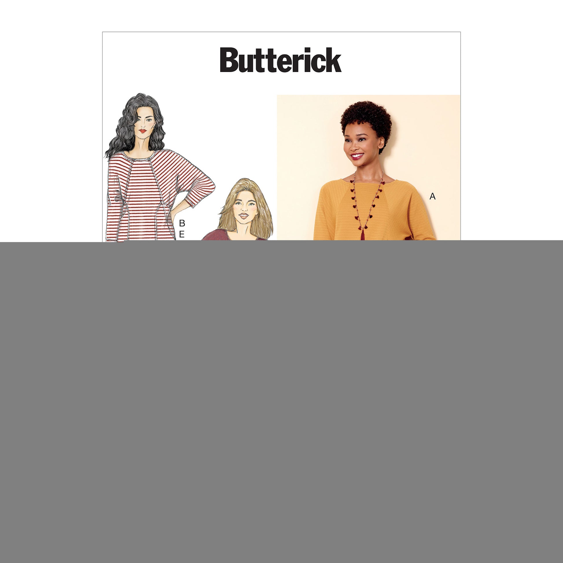 Symønster Butterick 6525 - Kjole Tunika Bukser Nederdel - Dame | Billede 1