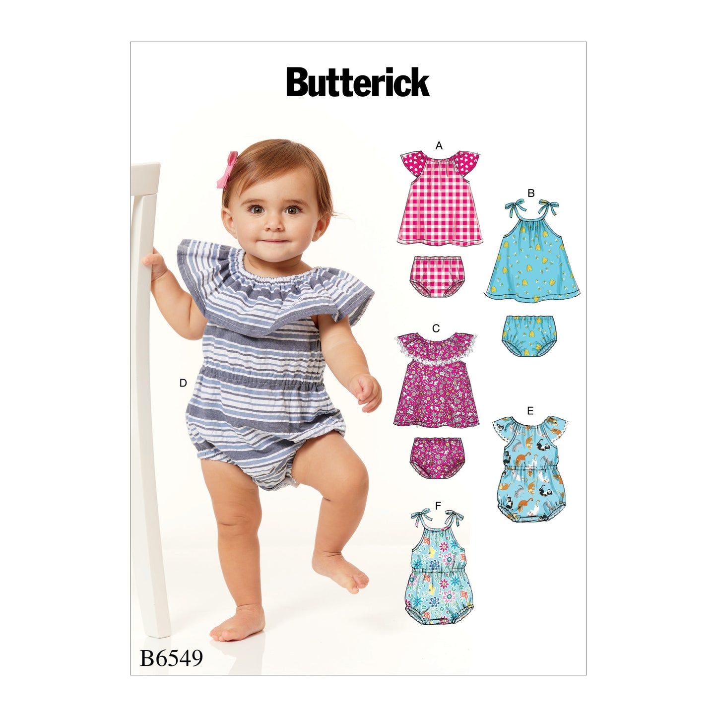 Symønster Butterick 6549 - Bukser Kjole - Baby | Billede 11