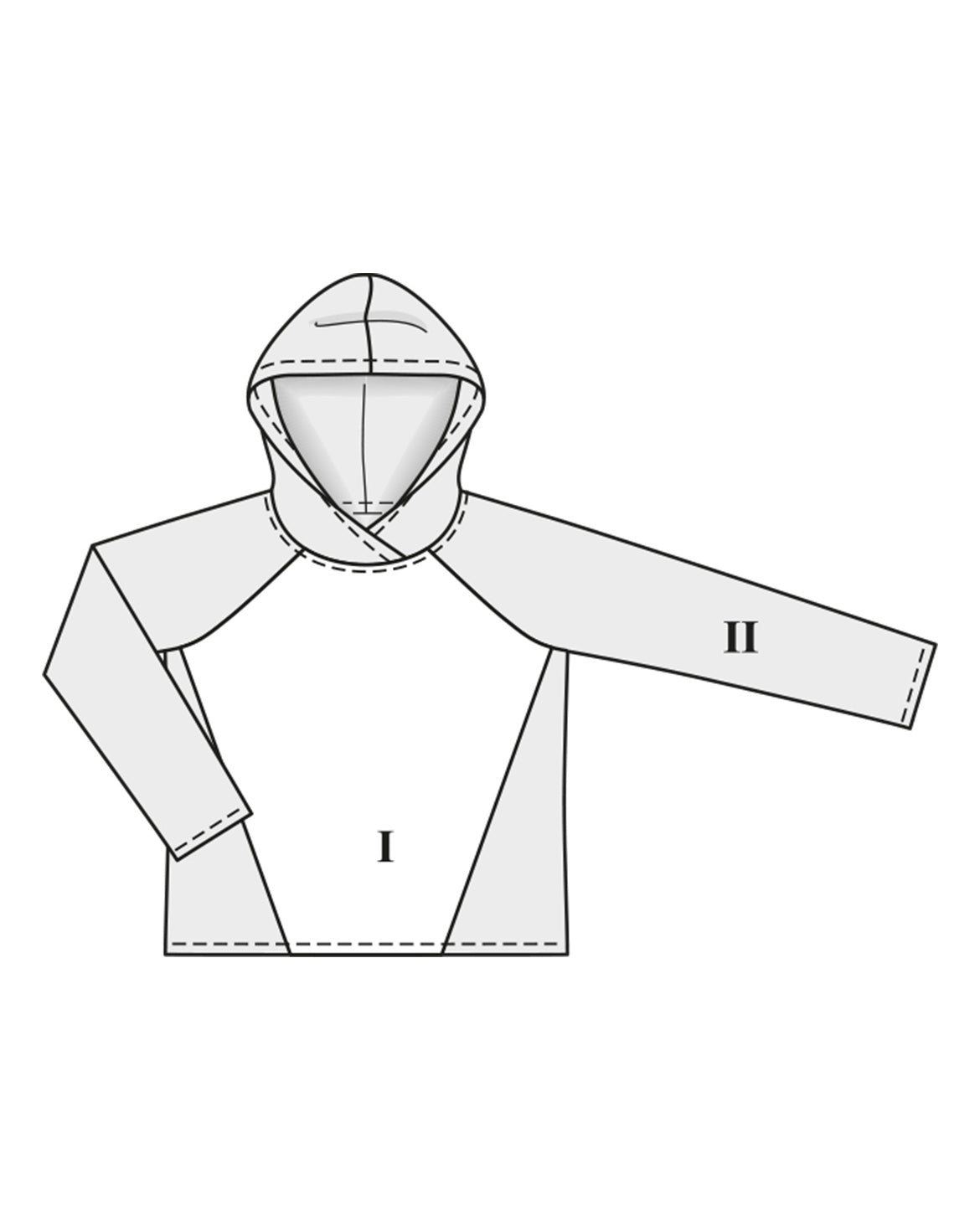 PDF-symønster - Burda 02/2023 #5A - Trøje Sportstøj - Dame | Billede 6