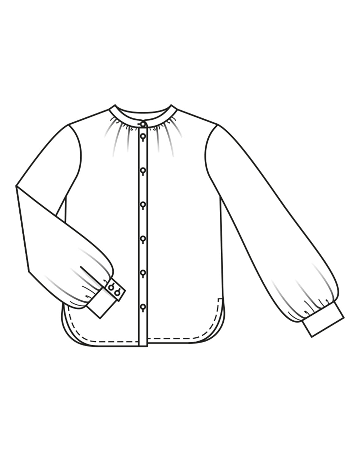 PDF-symønster - Burda 02/2023 #101 - Bluse Skjorte - Dame | Billede 4