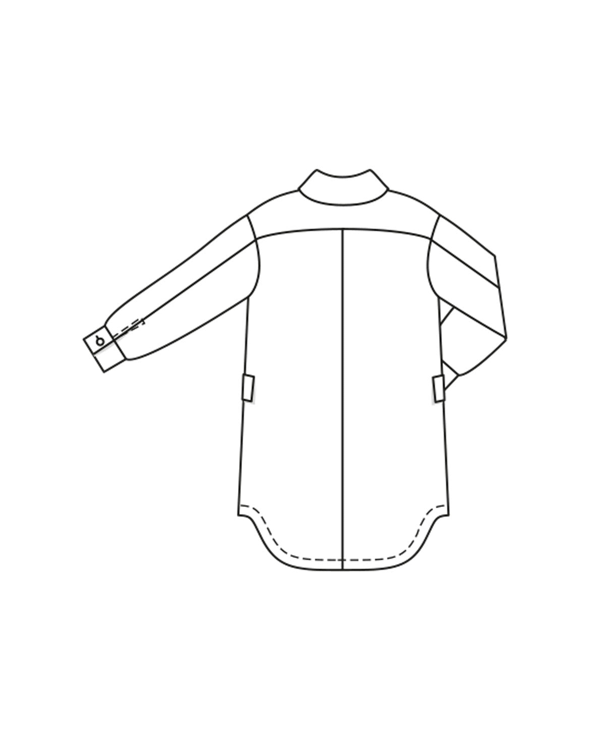 PDF-symønster - Burda 09/2023 #106 - Frakke Skjorte - Dame | Billede 7