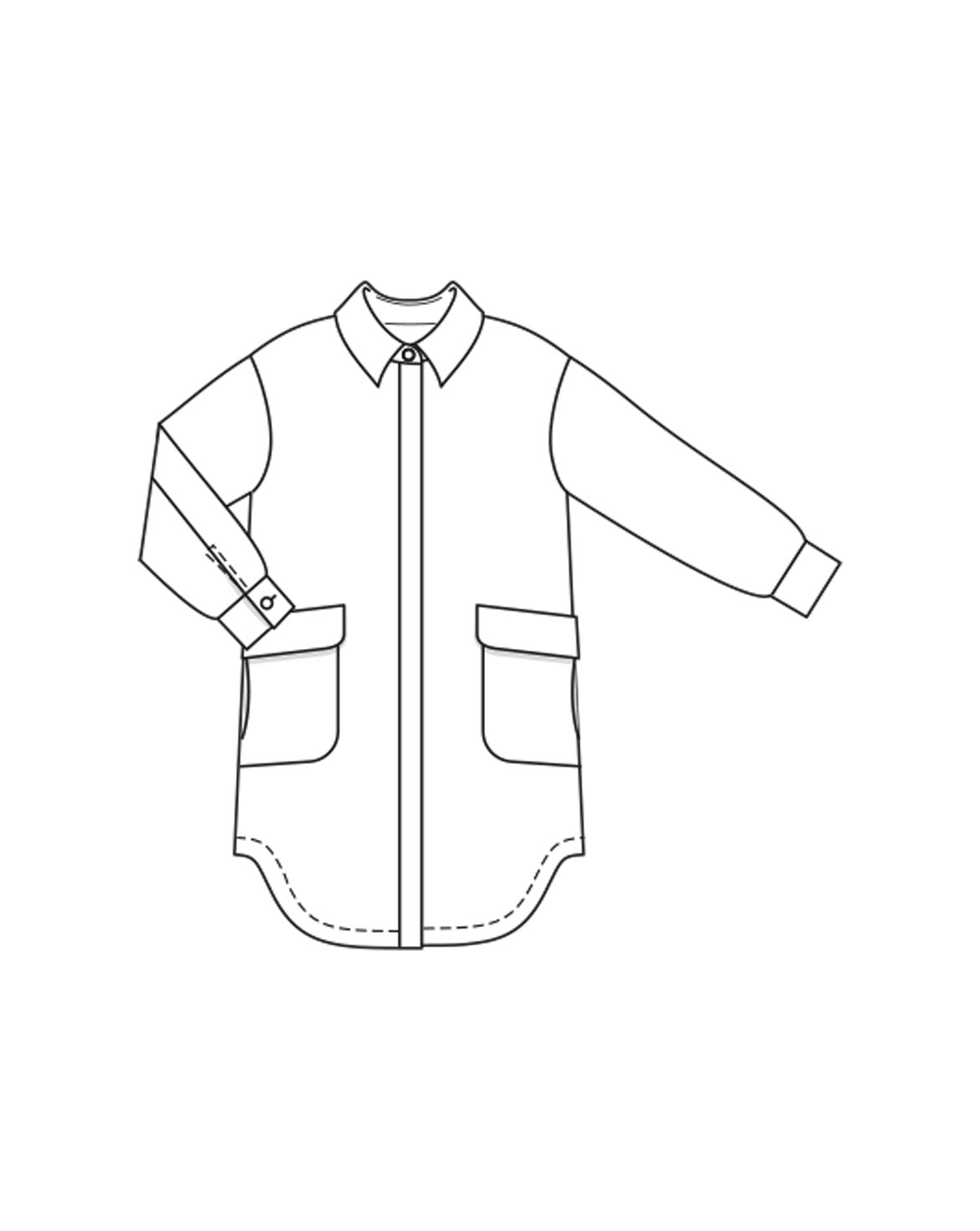 PDF-symønster - Burda 09/2023 #106 - Frakke Skjorte - Dame | Billede 6