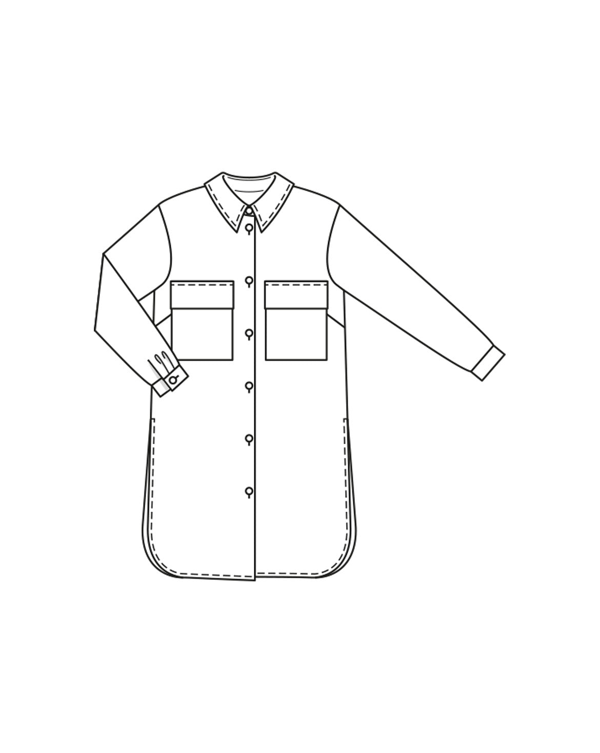 PDF-symønster - Burda 11/2023 #114 - Frakke Skjorte Tunika - Dame - Business | Billede 4