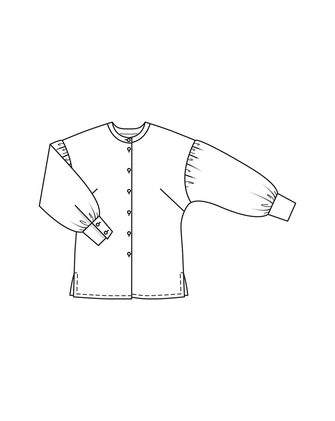 PDF-symønster - Burda 11/2023 #128 - Bluse Skjorte - Dame | Billede 4