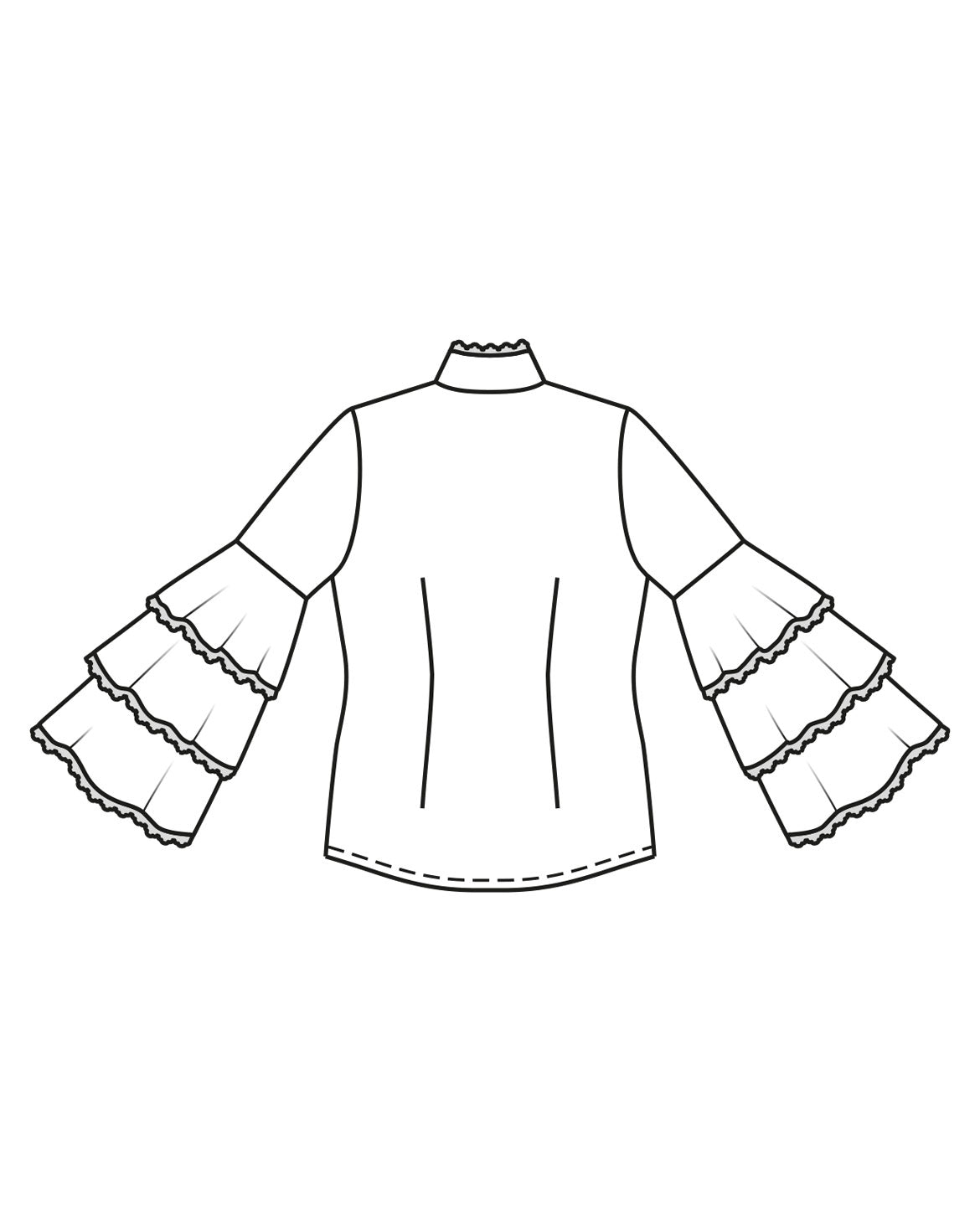 PDF-symønster - Burda 12/2023 #105 - Bluse Skjorte - Dame | Billede 6