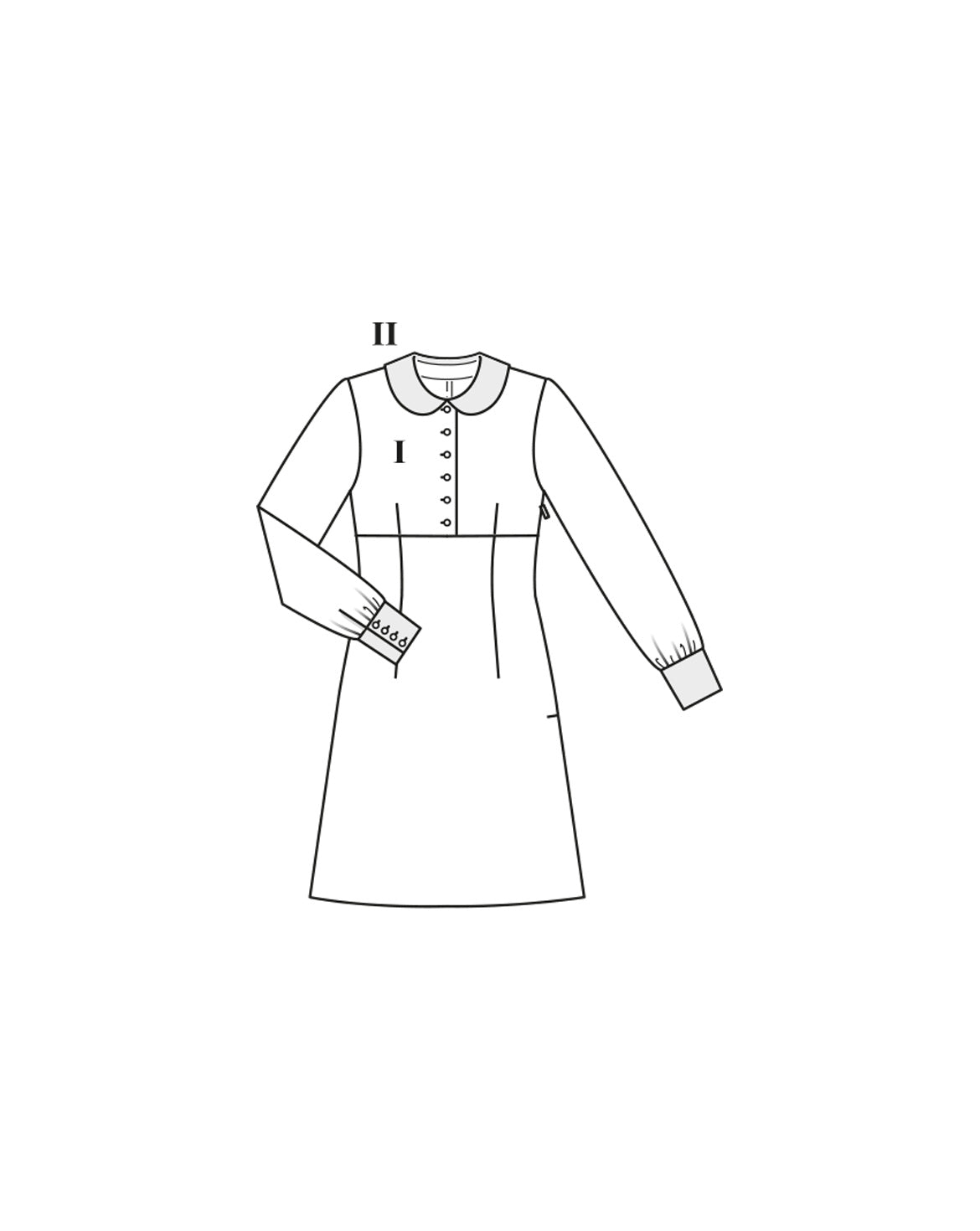 PDF-symønster - Burda 03/24 #126 G - Kjole Vintage - Dame | Billede 3