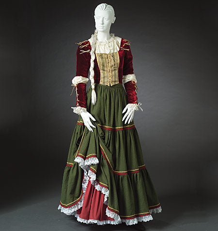 Symønster McCall´s 2011 - Nederdel Historisk kostume - Dame | Billede 6