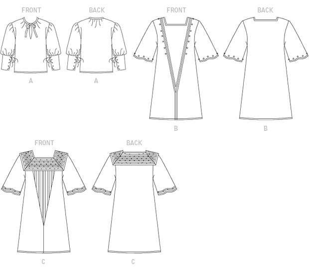 Symønster McCall´s 2019 - Tunika Skjorte Historisk kostume - Herre | Billede 5