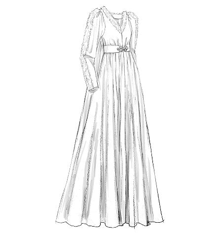 Symønster McCall´s 2020 - Kjole Historisk kostume - Dame - Hat | Billede 6