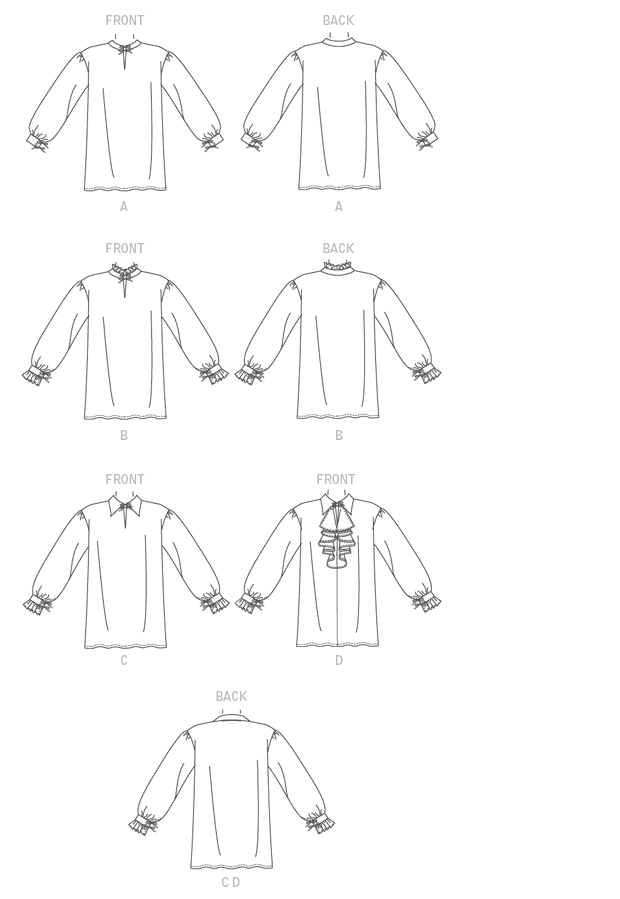 Symønster McCall´s 2038 - Skjorte - Dame Herre | Billede 6