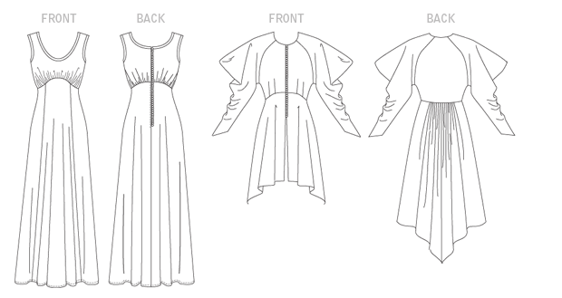 Symønster McCall´s 2046 - Kjole Frakke Historisk kostume - Dame | Billede 4