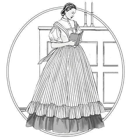 Symønster McCall´s 2057 - Bluse Nederdel Historisk kostume - Dame | Billede 1