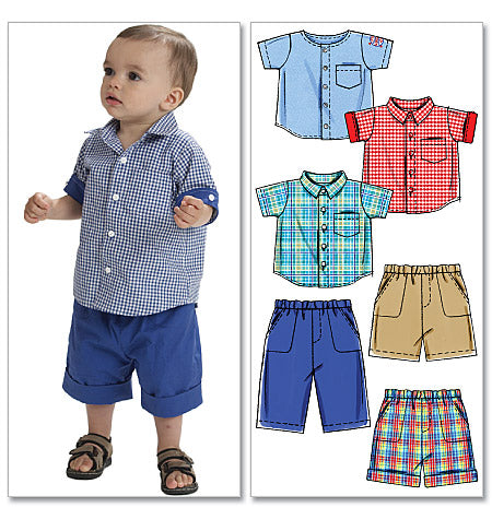Symønster McCall´s 6016 - Shorts Skjorte - Baby | Billede 2