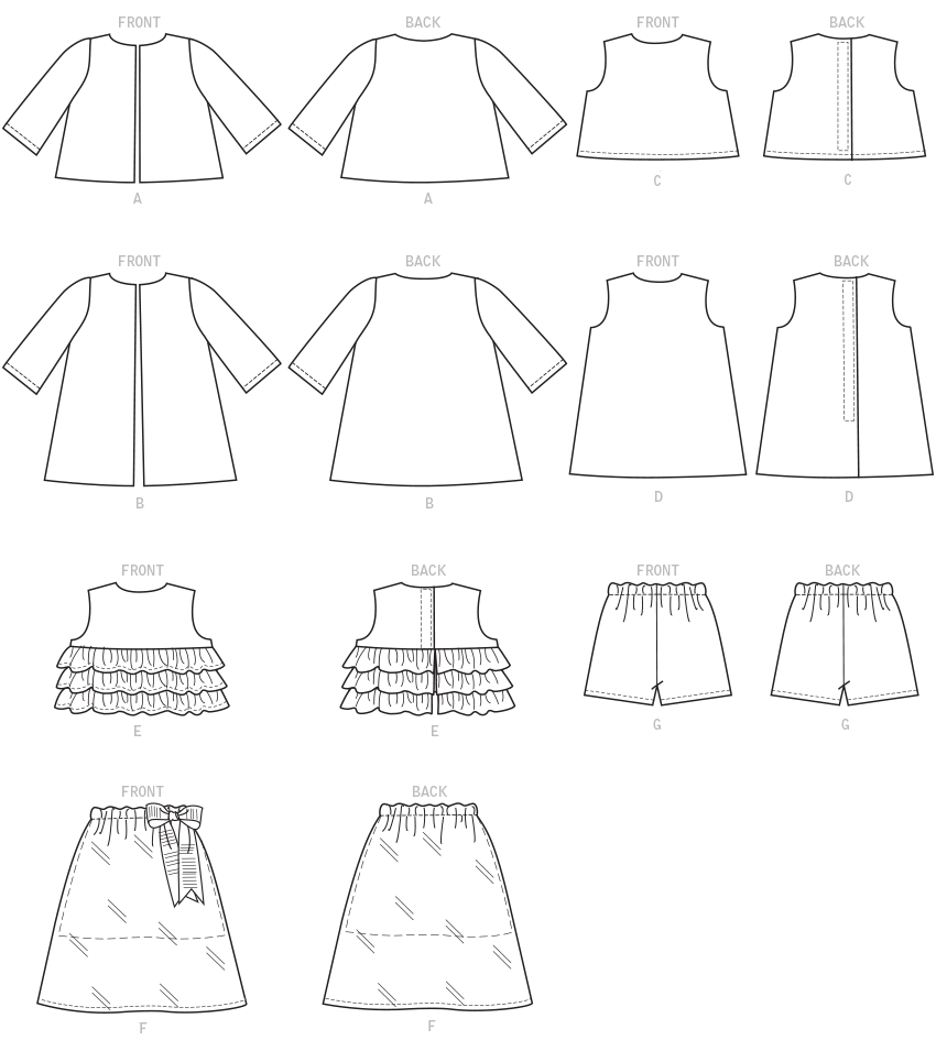 Symønster McCall´s 7639 - Frakke - Dukketøj | Billede 7