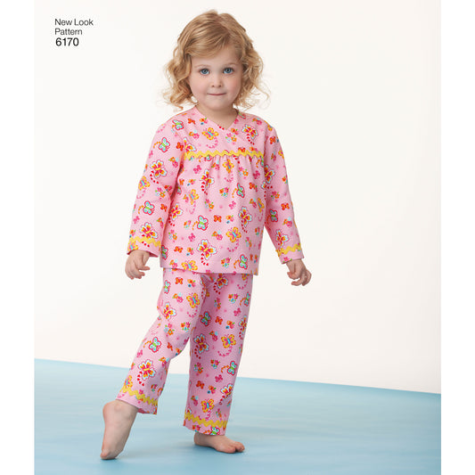 Symønster New Look 6170 - Top Bukser Pyjamas - Baby | Billede 1