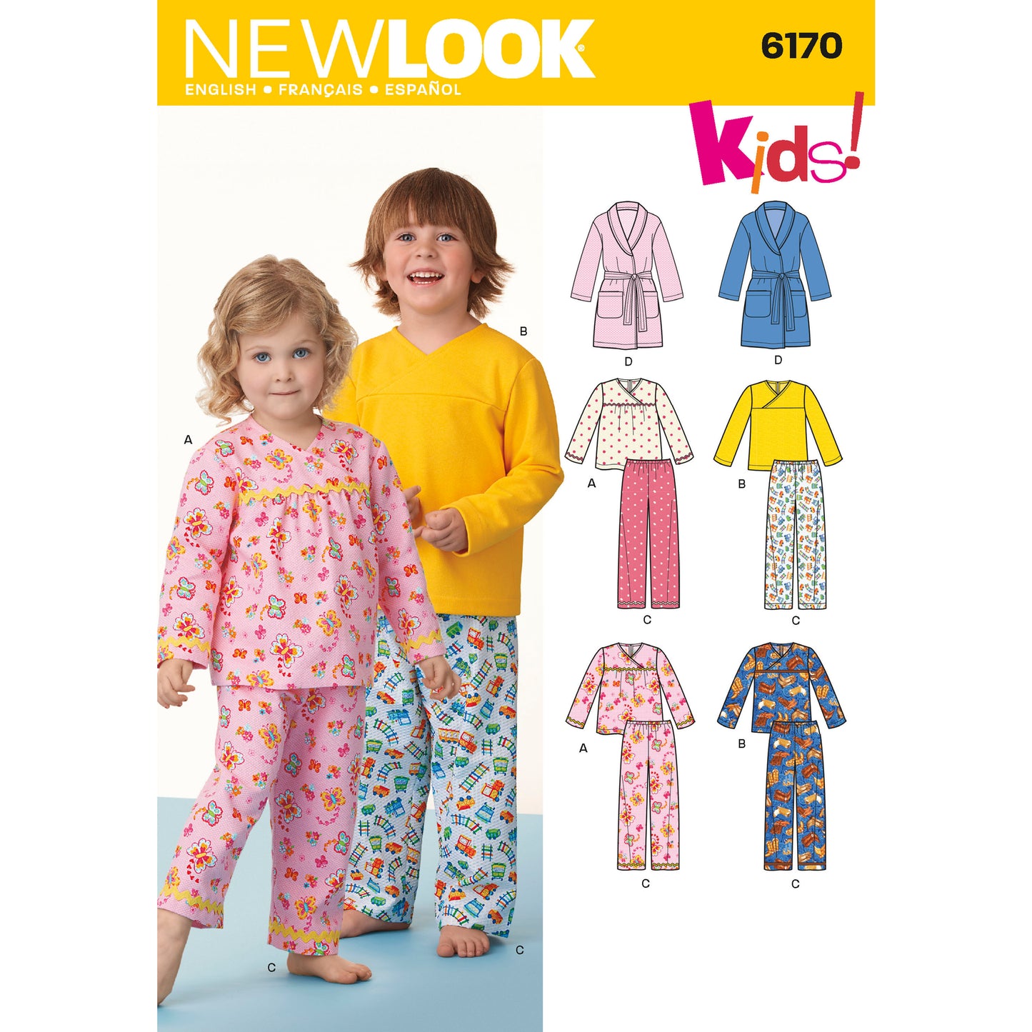 Symønster New Look 6170 - Top Bukser Pyjamas - Baby | Billede 5