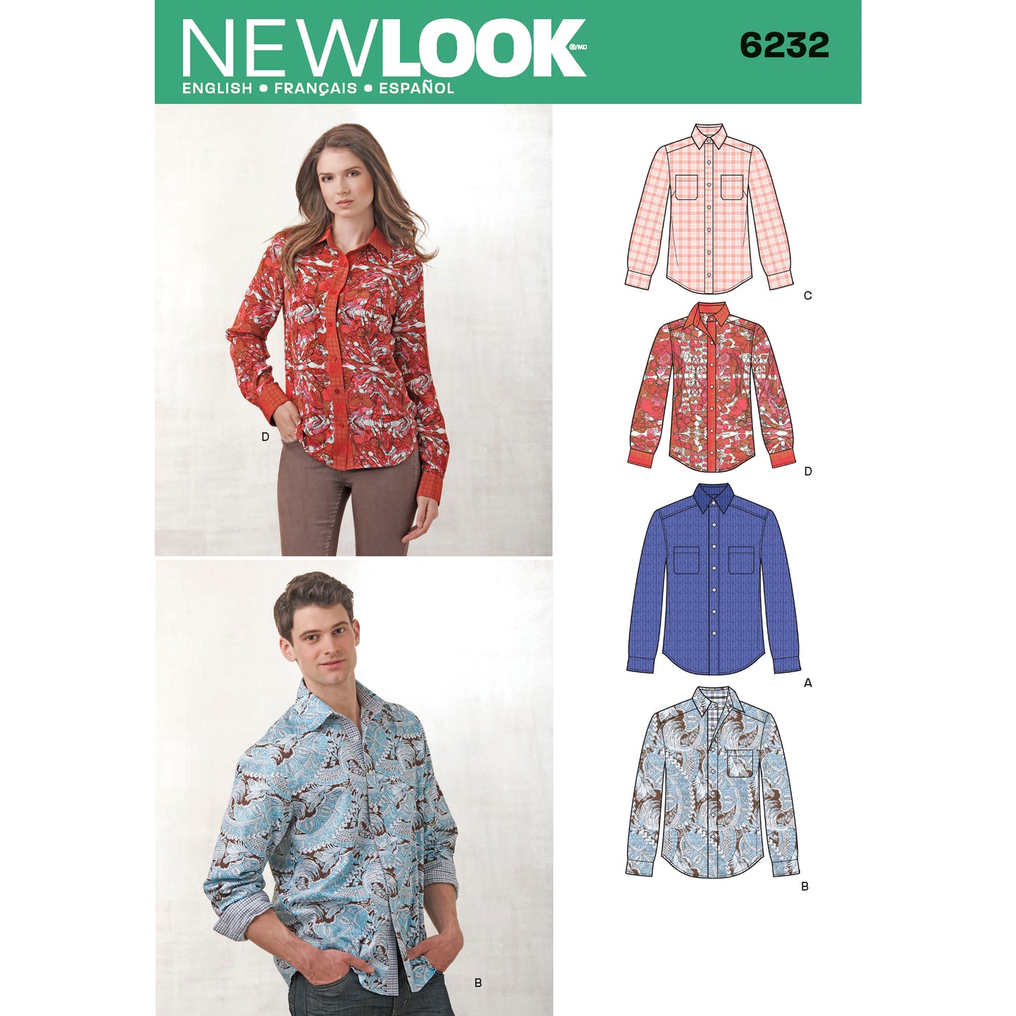 Symønster New Look 6232 - Skjorte - Dame | Billede 6