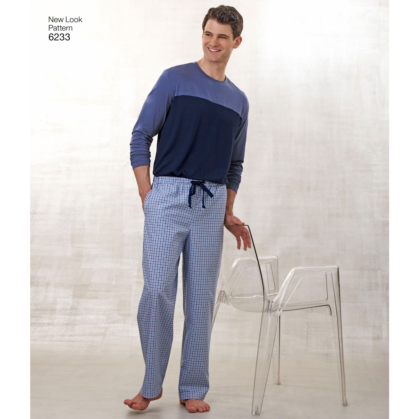 Symønster New Look 6233 - Top Bukser Pyjamas - Dame Herre | Billede 3