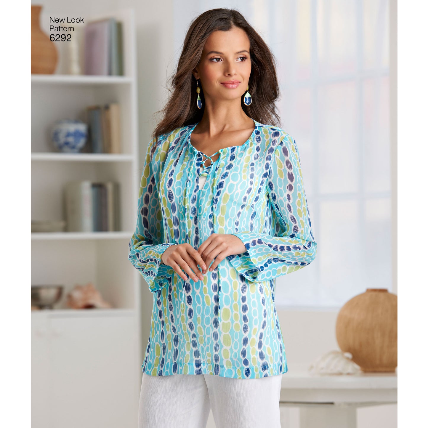 Symønster New Look 6292 - Top Tunika Bukser Skjorte - Dame | Billede 2