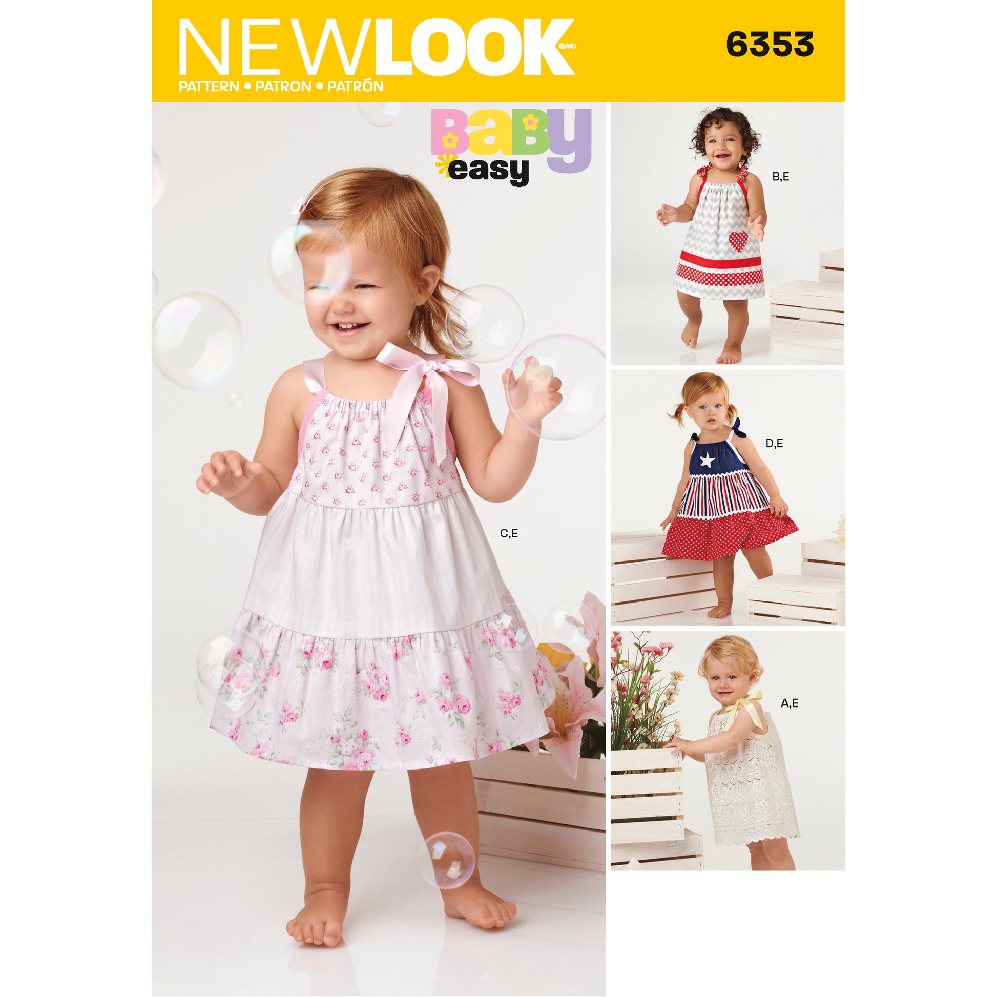Symønster New Look 6353 - Kjole - Baby | Billede 13