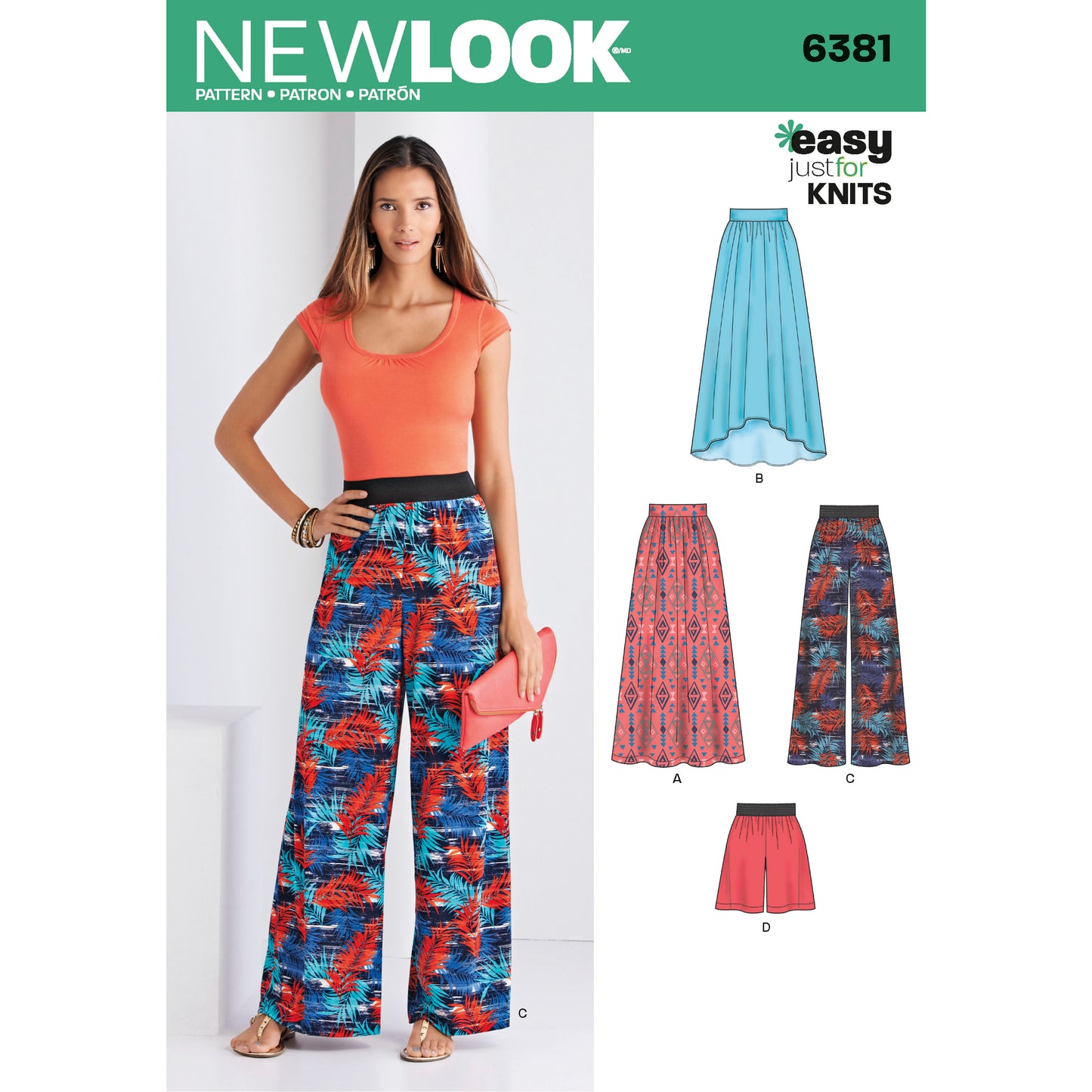 Symønster New Look 6381 - Bukser Nederdel Shorts - Dame | Billede 4
